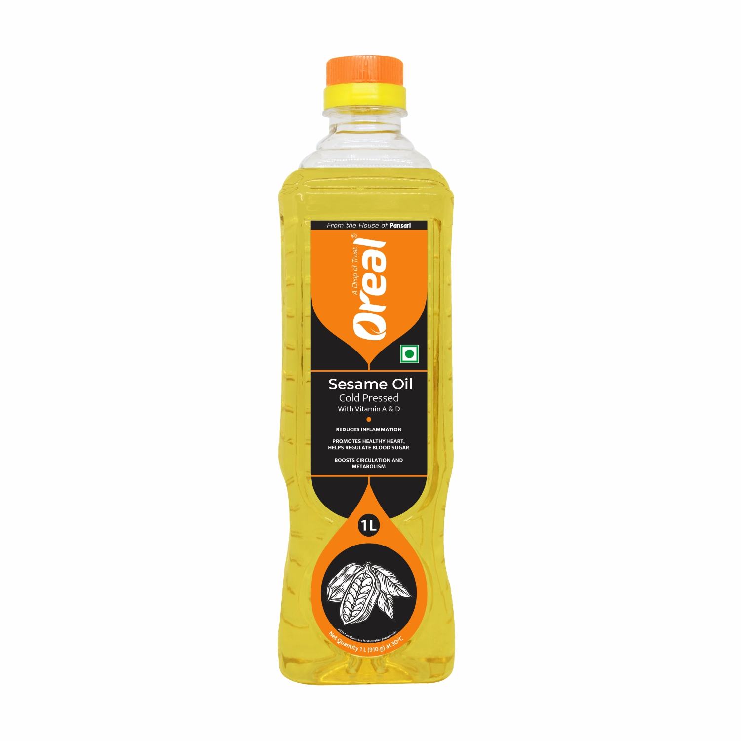 OREAL Premium Sesame Oil - Cold Pressed Pure Til Oil