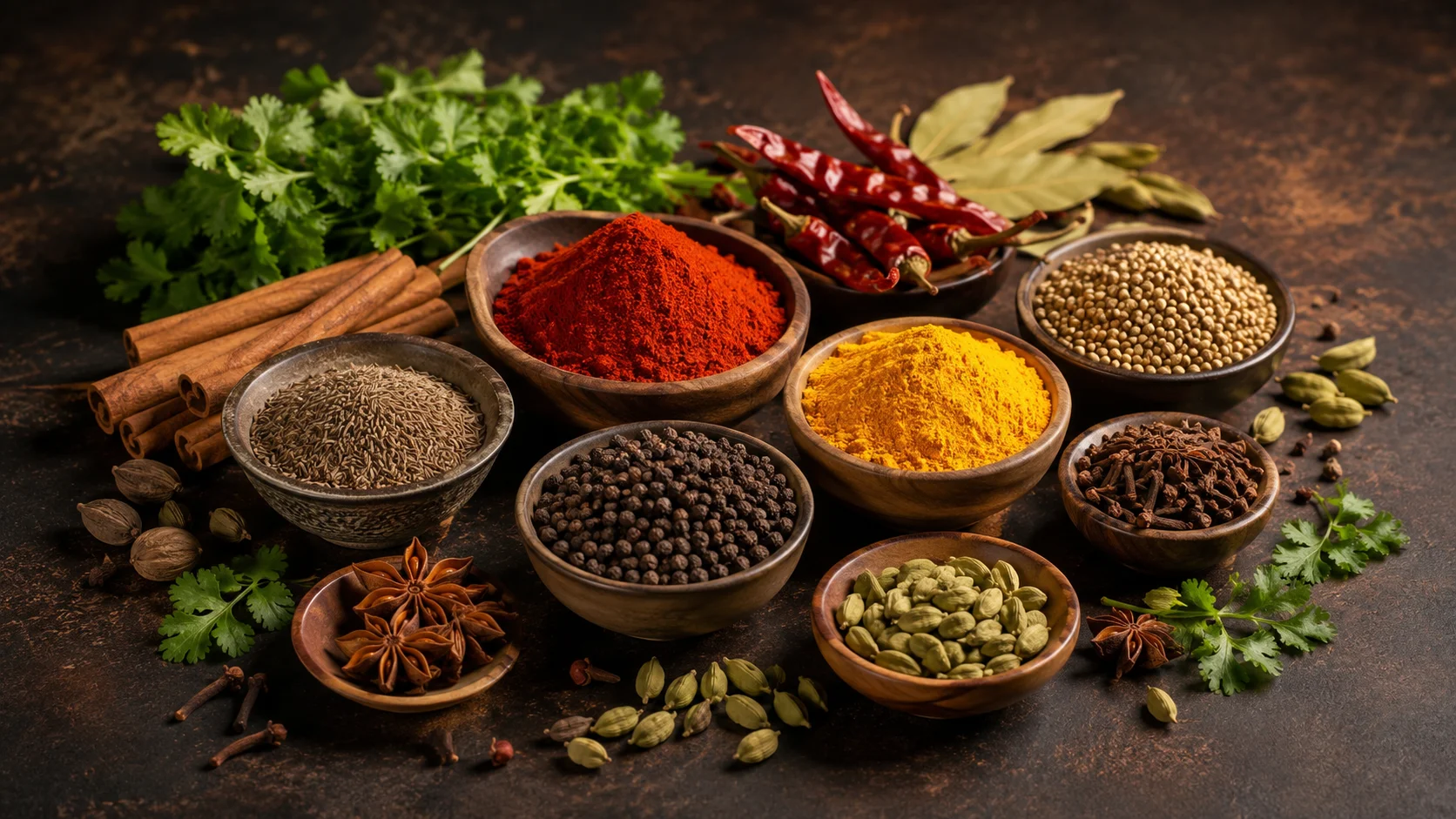 Carefully selected premium Indian spices and ingredients for professional kitchens