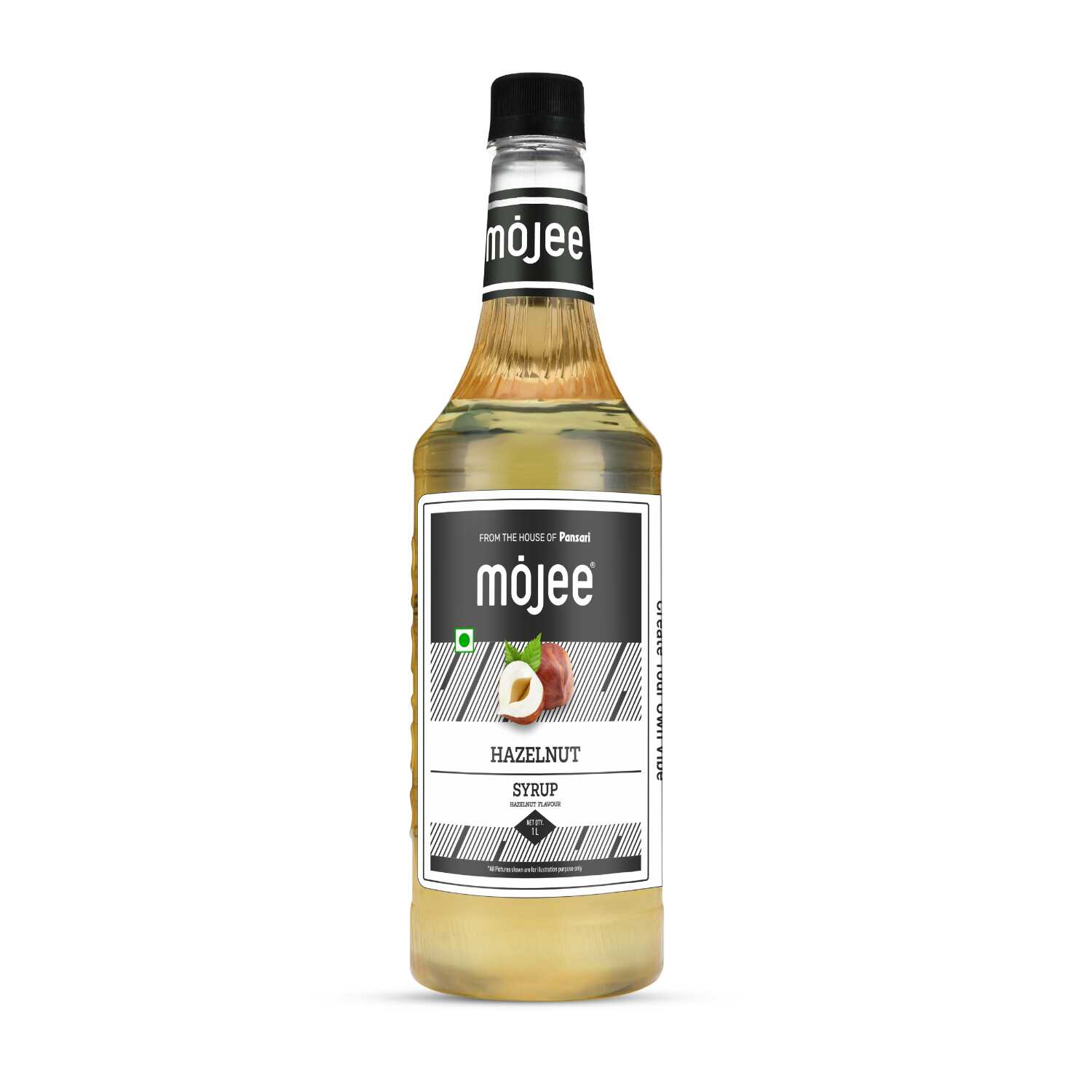 Mojee Hazelnut flavour syrup for mocktails and beverages