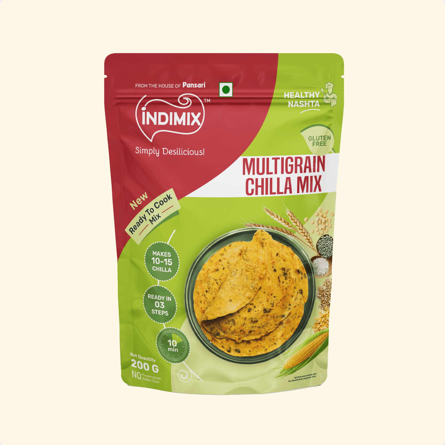 Pansari Multigrain Chilla Mix instant mix
