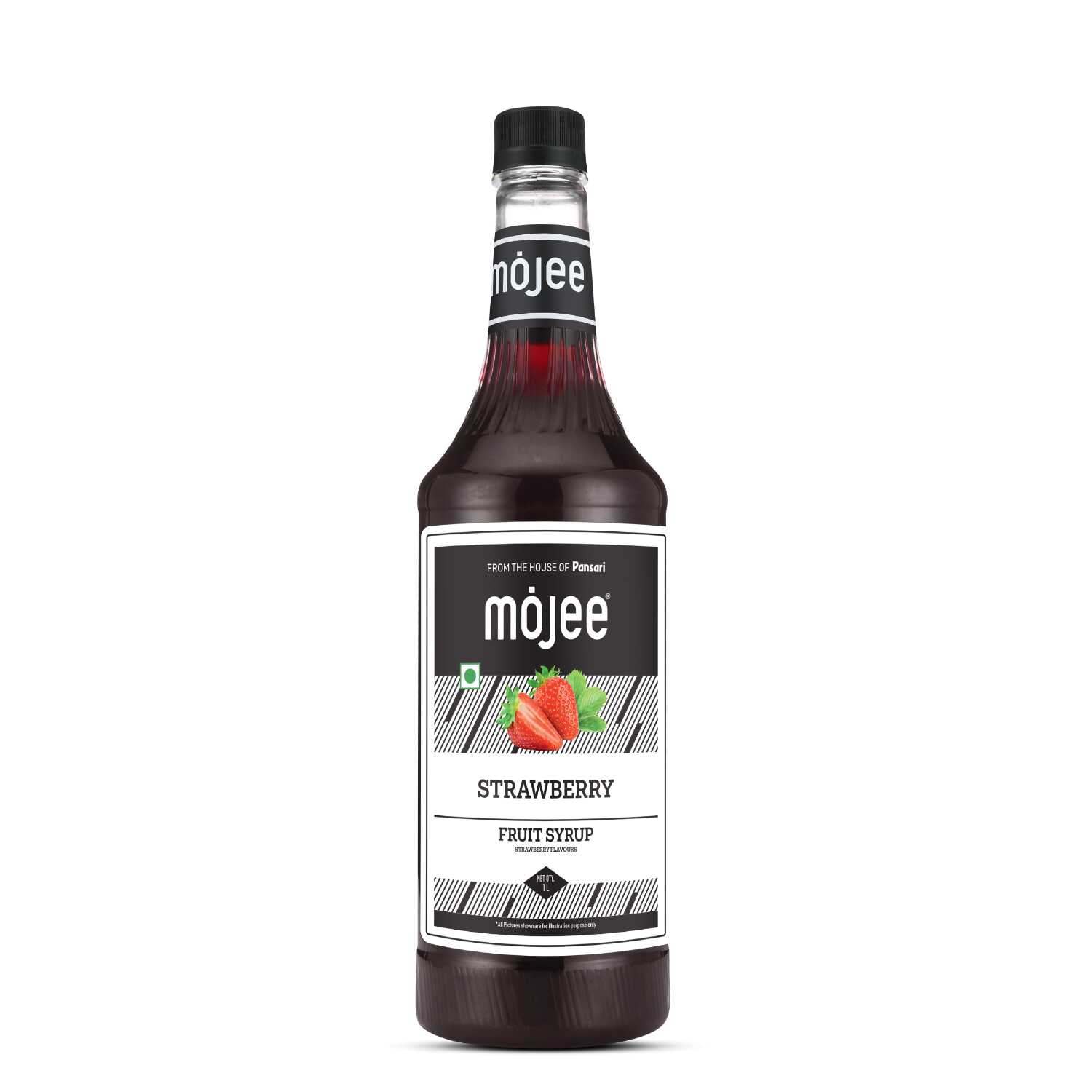 Mojee Strawberry flavour syrup for mocktails and beverages