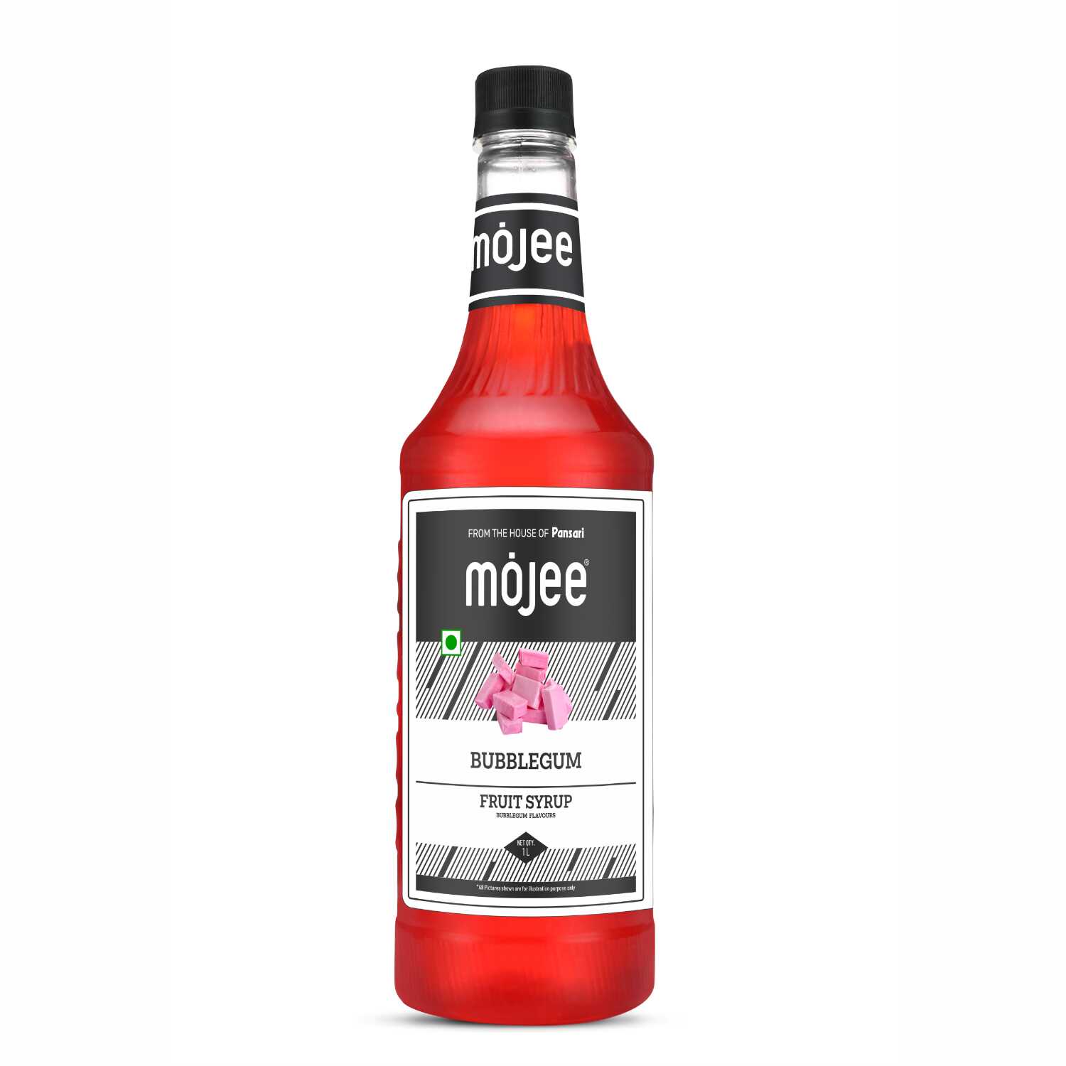Mojee Bubblegum flavour syrup for mocktails and beverages