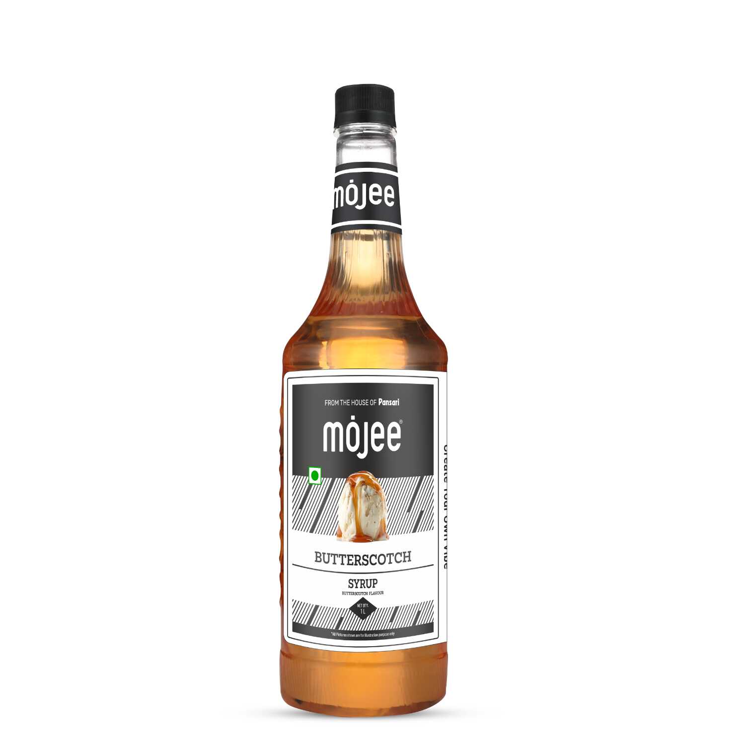 Mojee Butterscotch flavour syrup for mocktails and beverages