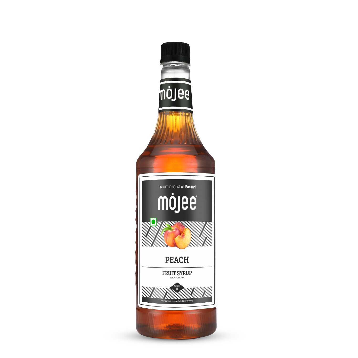Mojee Peach flavour syrup for mocktails and beverages