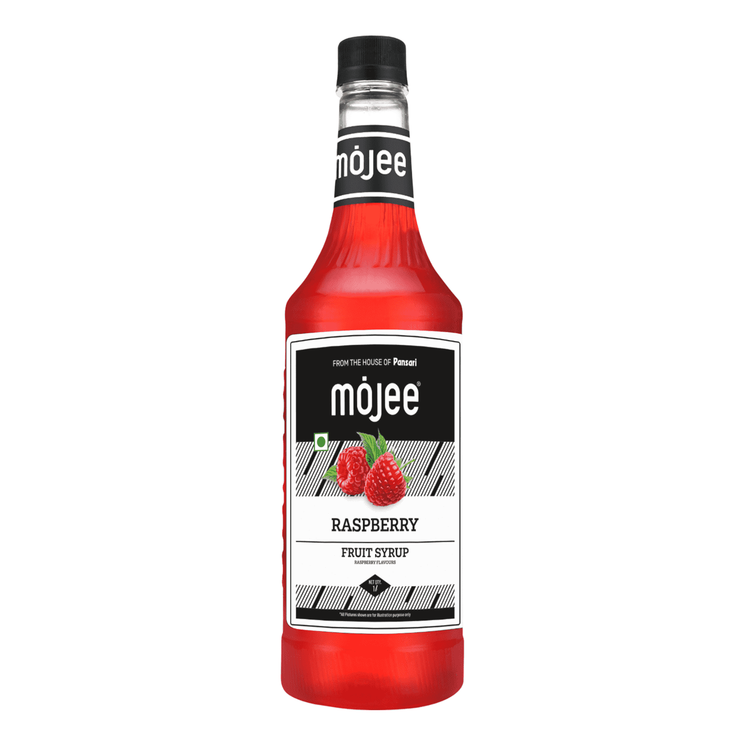 Mojee Raspberry flavour syrup for mocktails and beverages