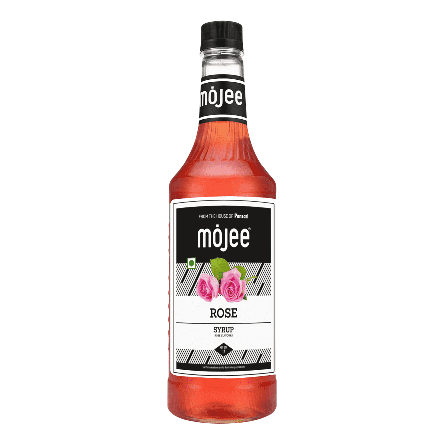 Mojee Rose flavour syrup for mocktails and beverages