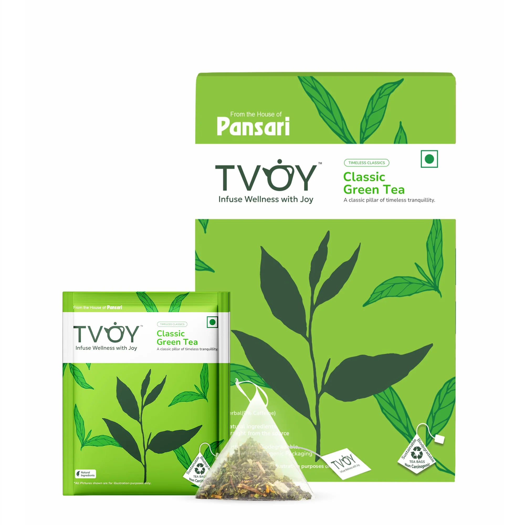 TVOY Classic Green Tea — premium whole-leaf green tea