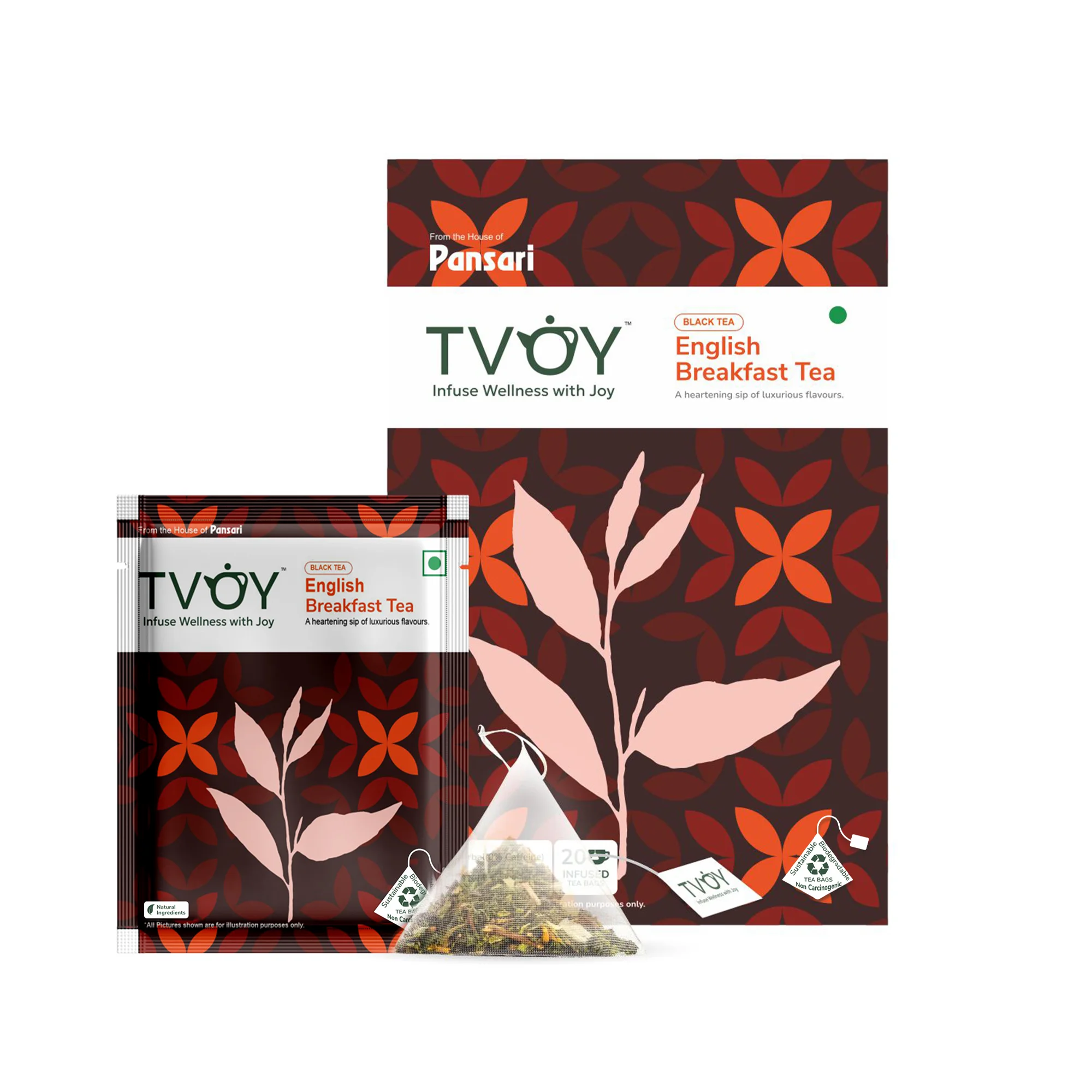 TVOY English Breakfast Tea — Assam Kenya Ceylon classic black tea blend