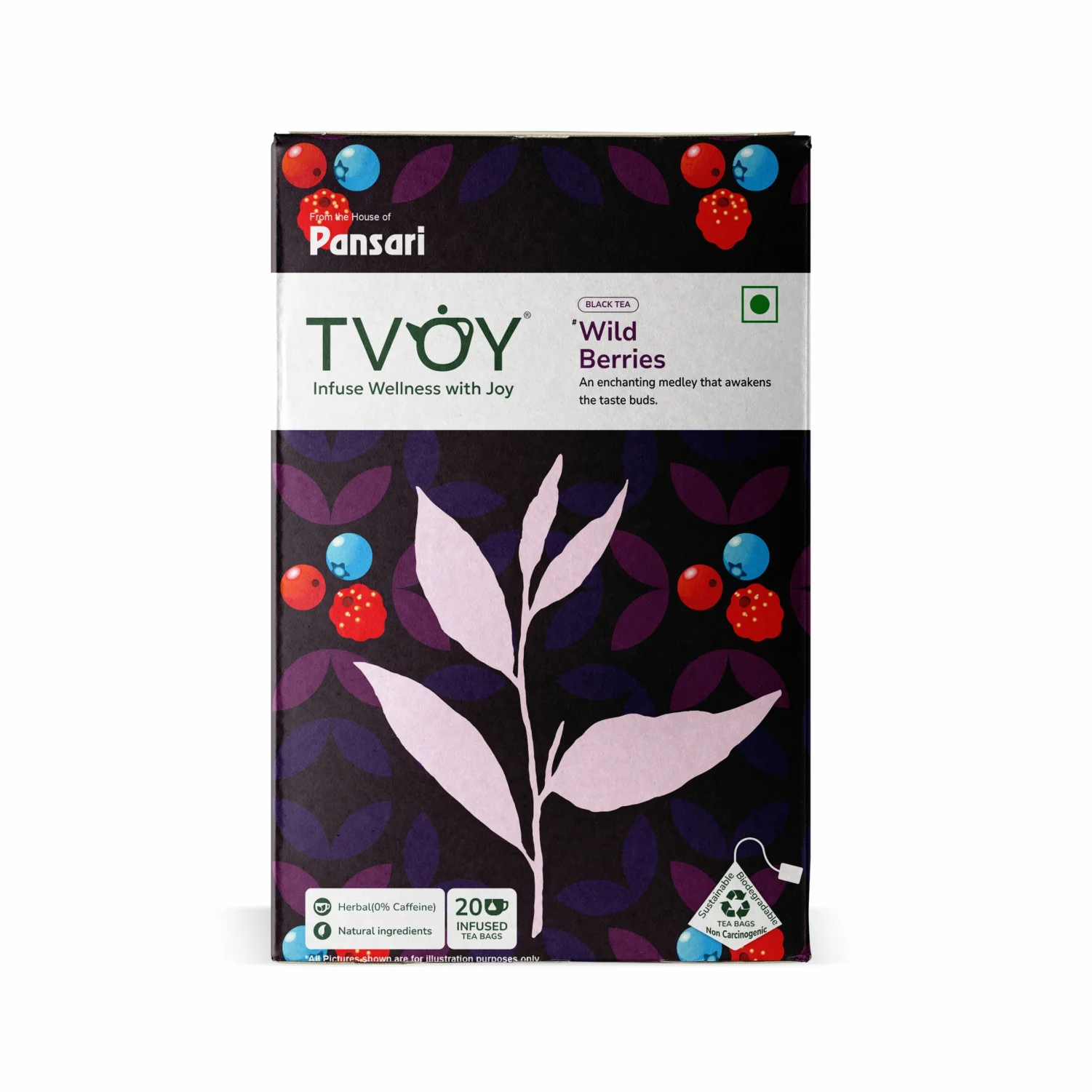 TVOY Wild Berries Tea — Assam black tea with wild forest berries