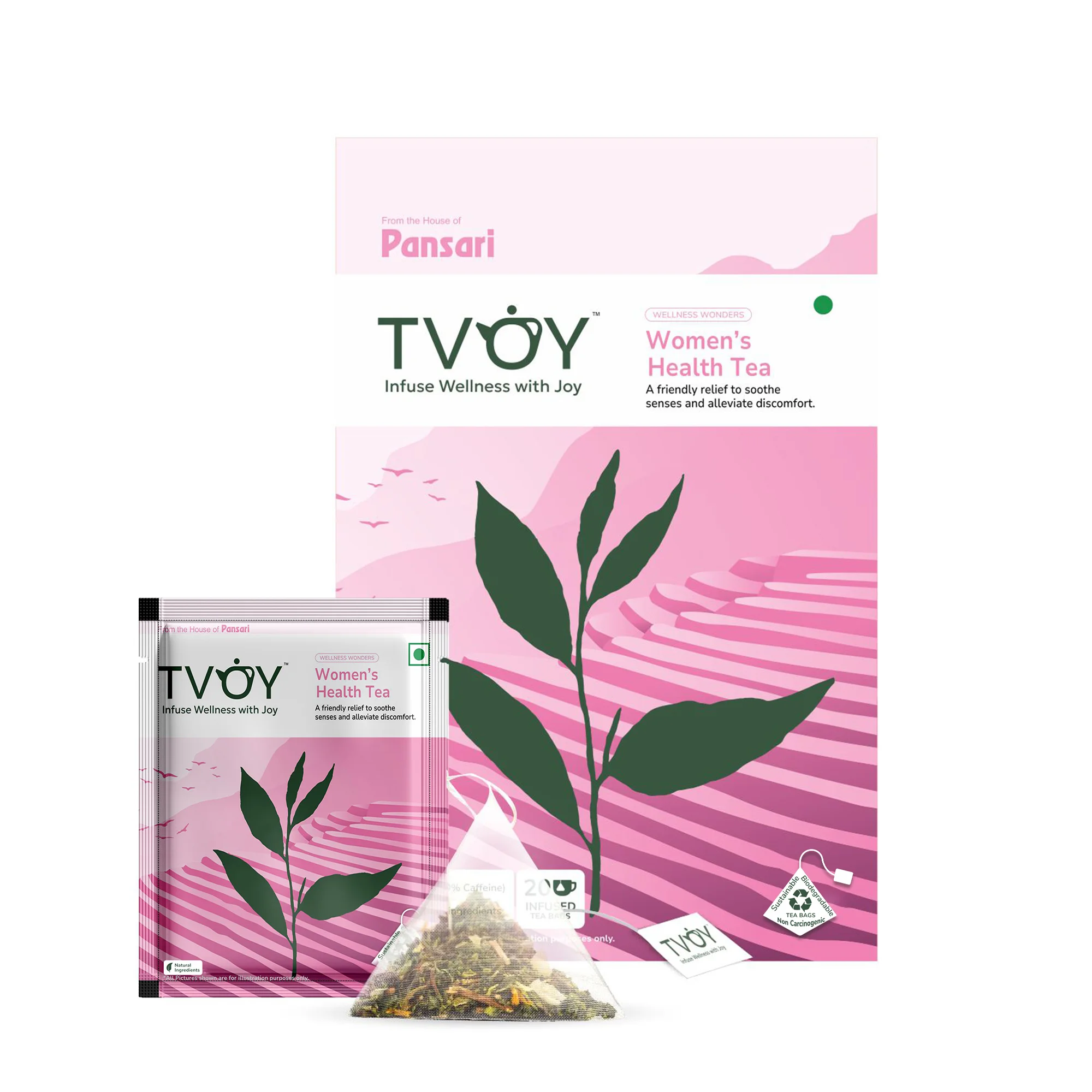 TVOY Women's Health Tea — raspberry leaf dong quai feminine wellness blend